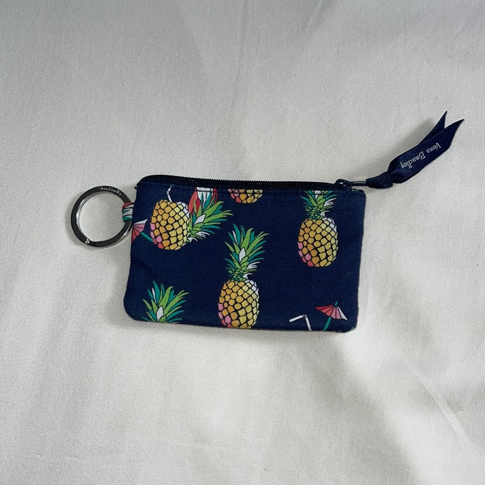 Navy Pineapple Patterned Vera Bradley Wallet - image 1